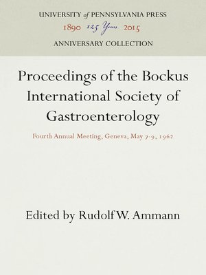 cover image of Proceedings of the Bockus International Society of Gastroenterology